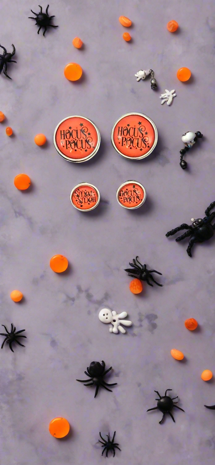 Bewitched Spell On You Halloween Snap Button Jewelry Set