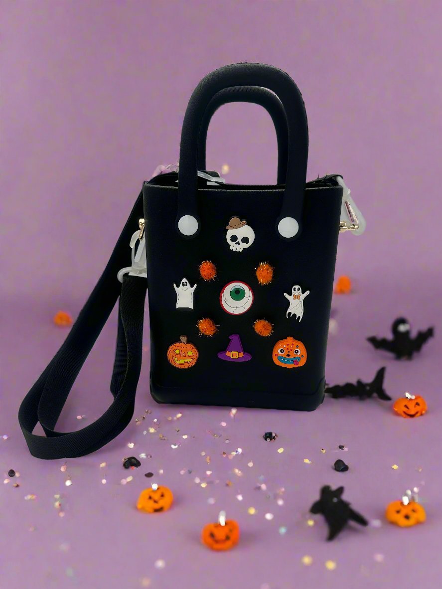Ghostly Spirits Halloween Eva Kids Mini Tote with Shoe Charms / Jibbitz