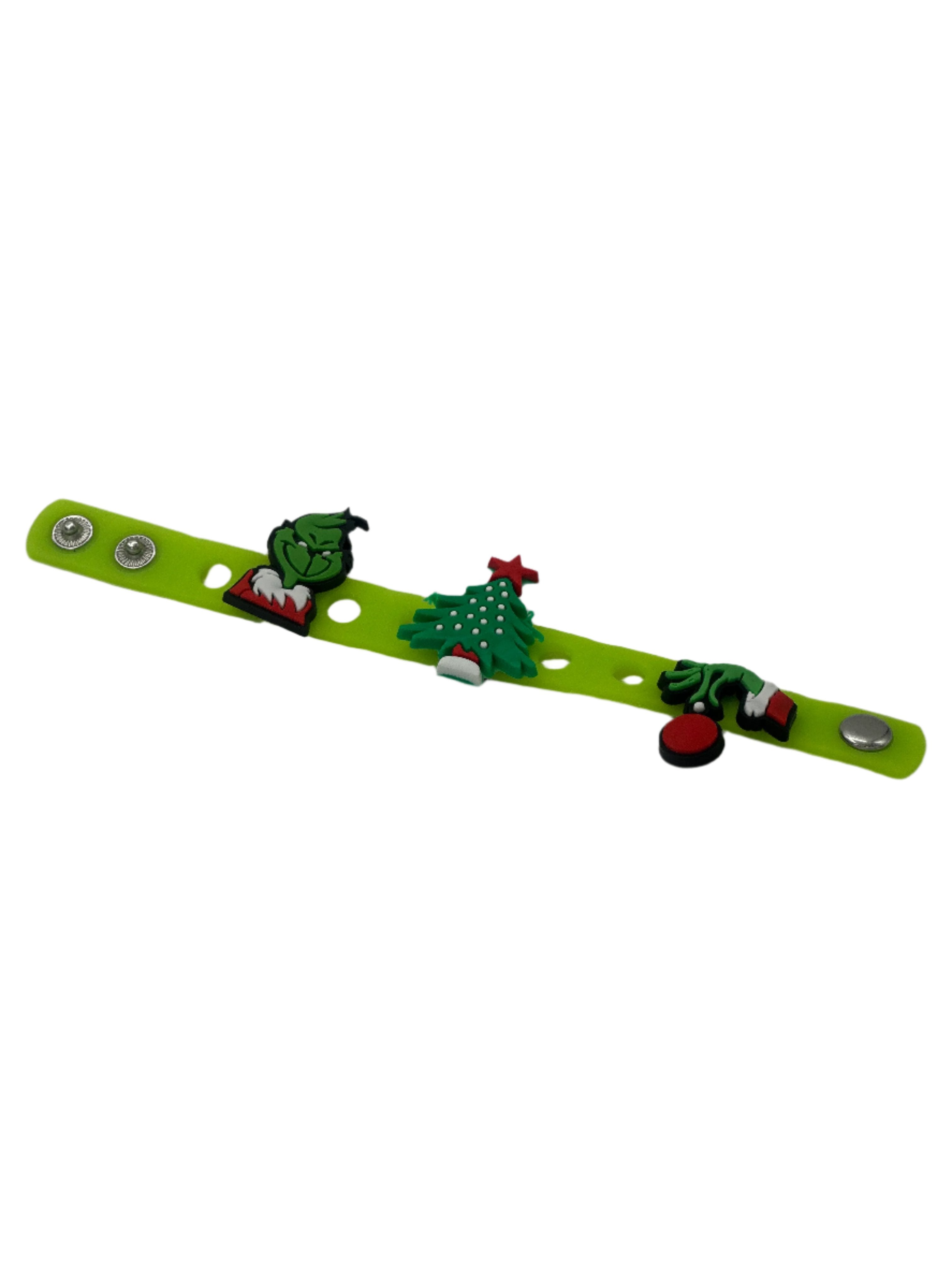 Who Stole Christmas Bracelet with Shoe Charms for Clog Shoes & EVA Bag Accessories