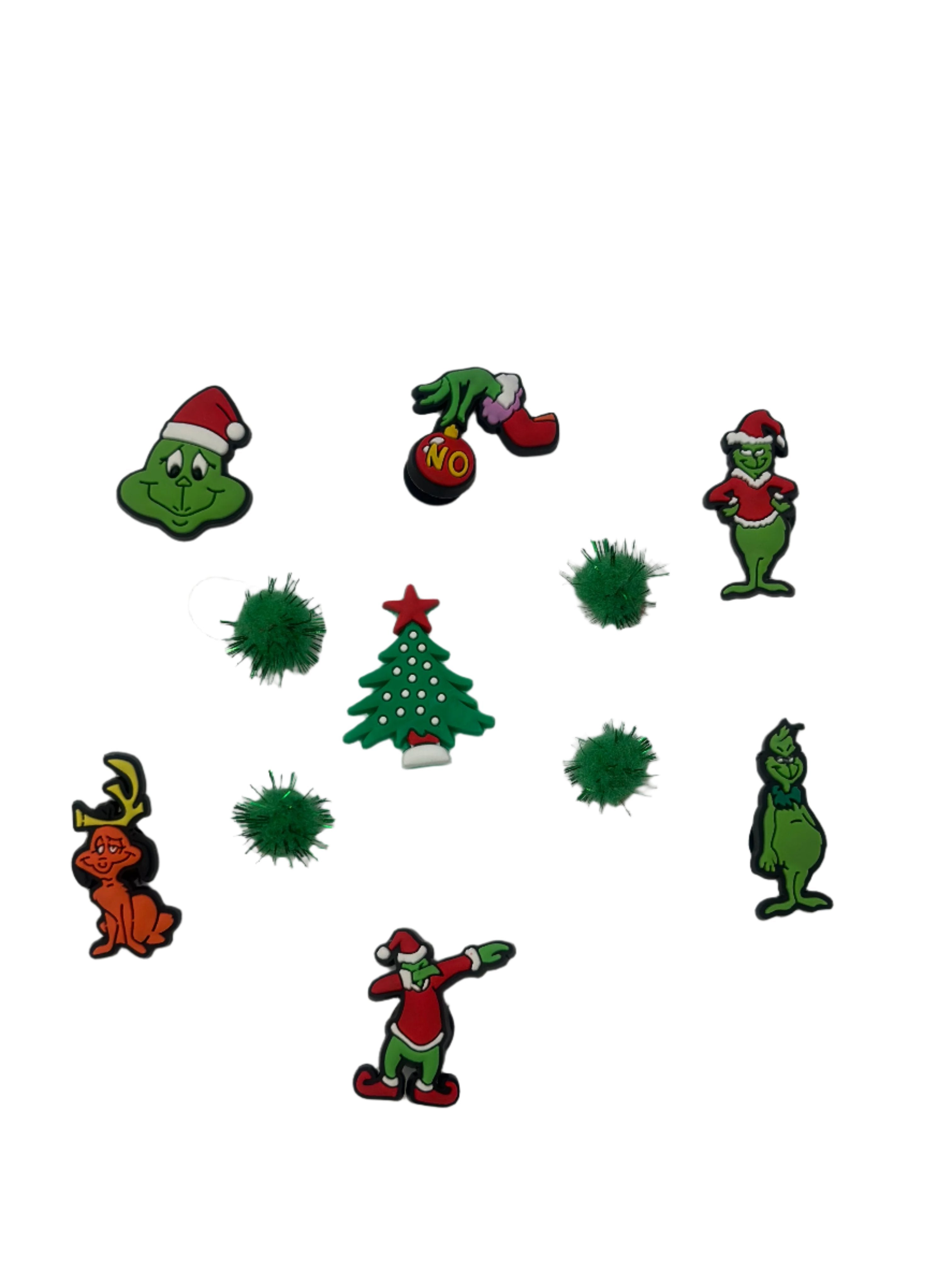 Who Stole Christmas Shoe Charms lot of 11 that adds Flair to your Clogs & Eva Bag