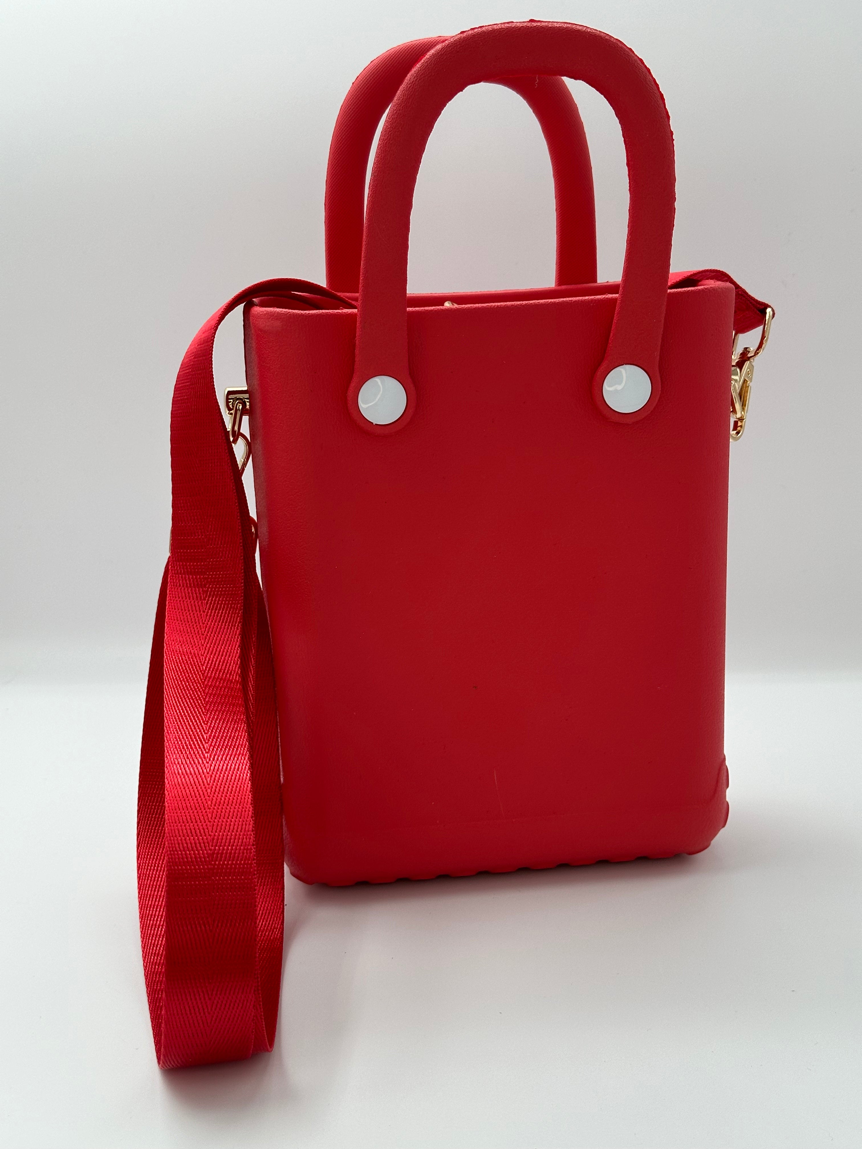Winter Wonderland Themed Mini Tote Bag with Strap / EVA Bag with Interchangeable Charms