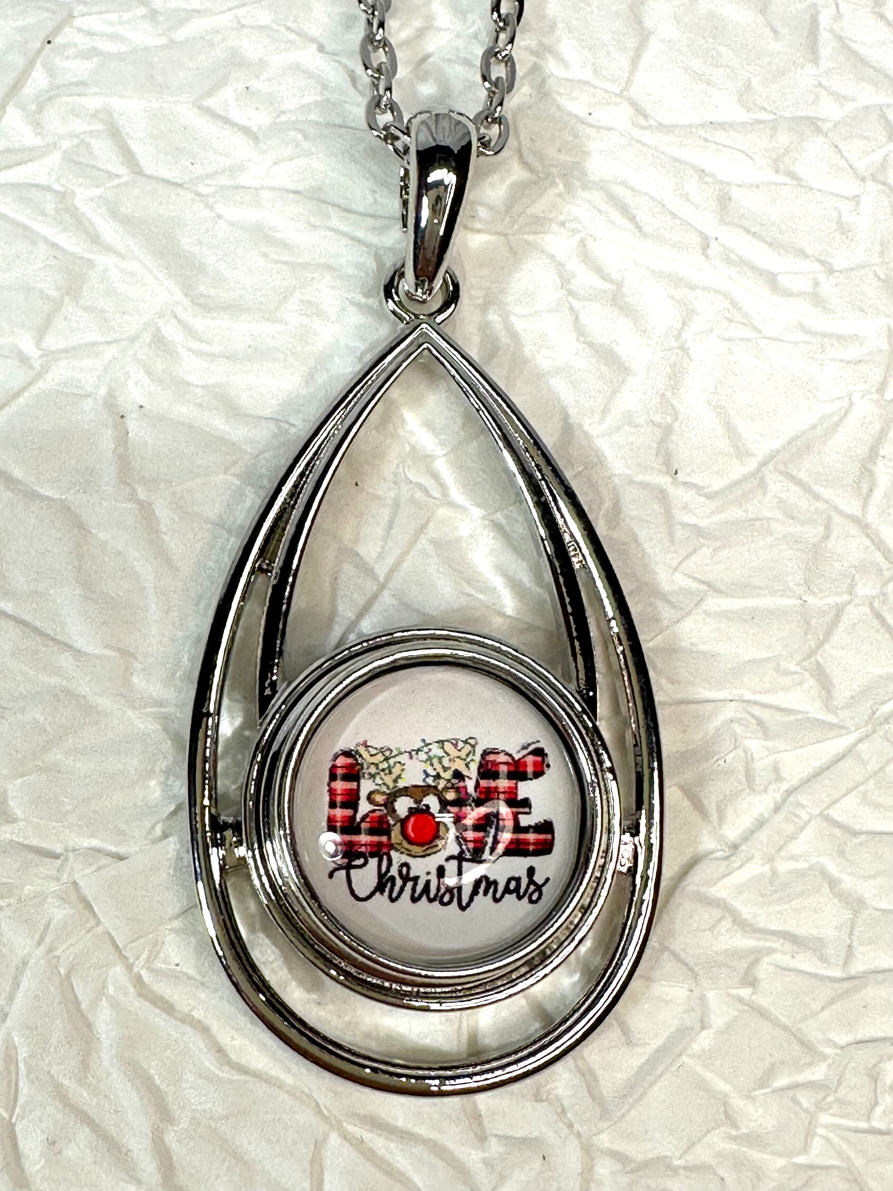 Reindeer Cheer Christmas Silver Bracelet, Earrings & Necklace Snap Button Jewelry Set
