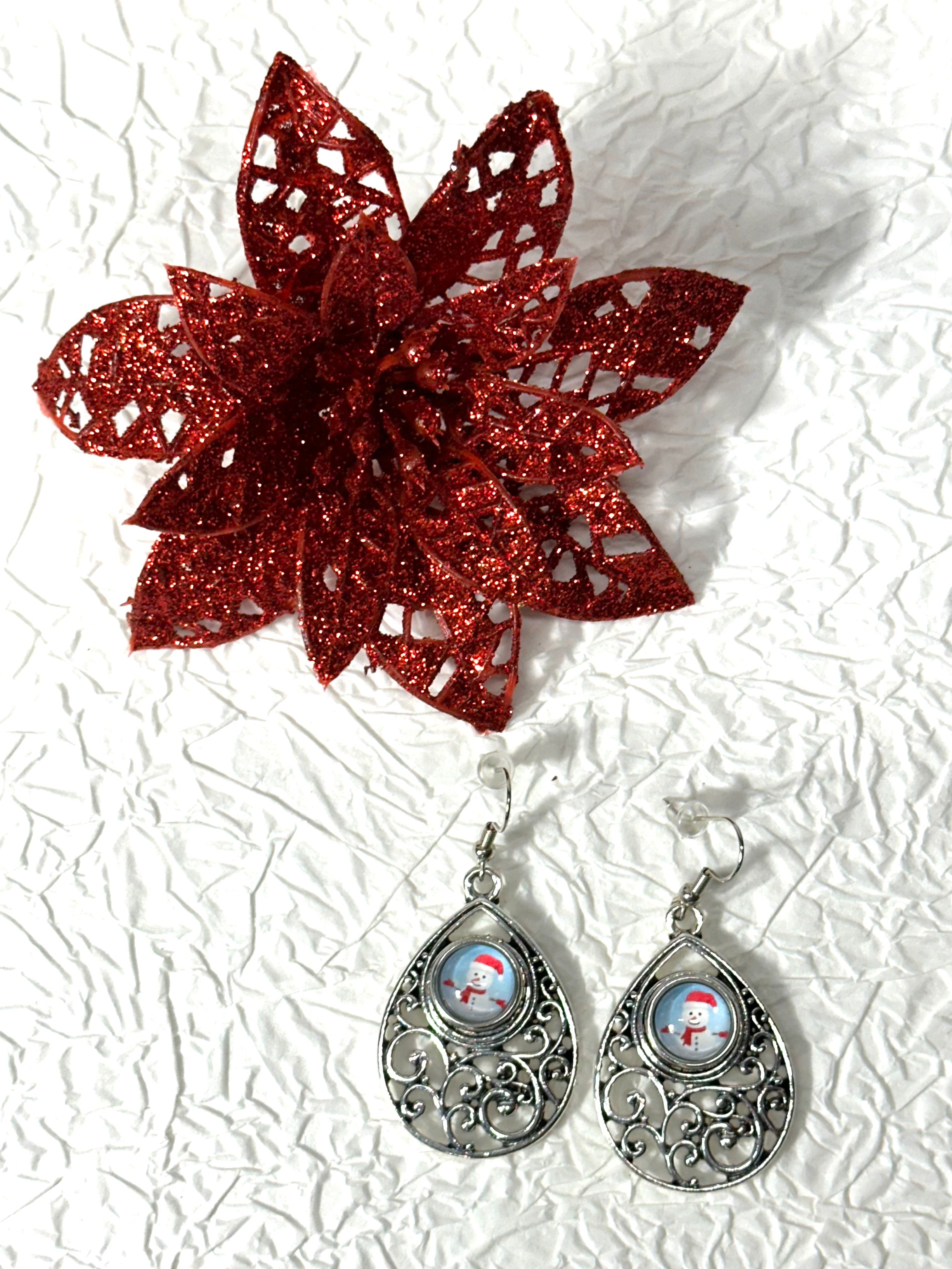 Believe in Magic Christmas Silver Barcelet, Earrings & Necklace Snap Button Jewelry Set
