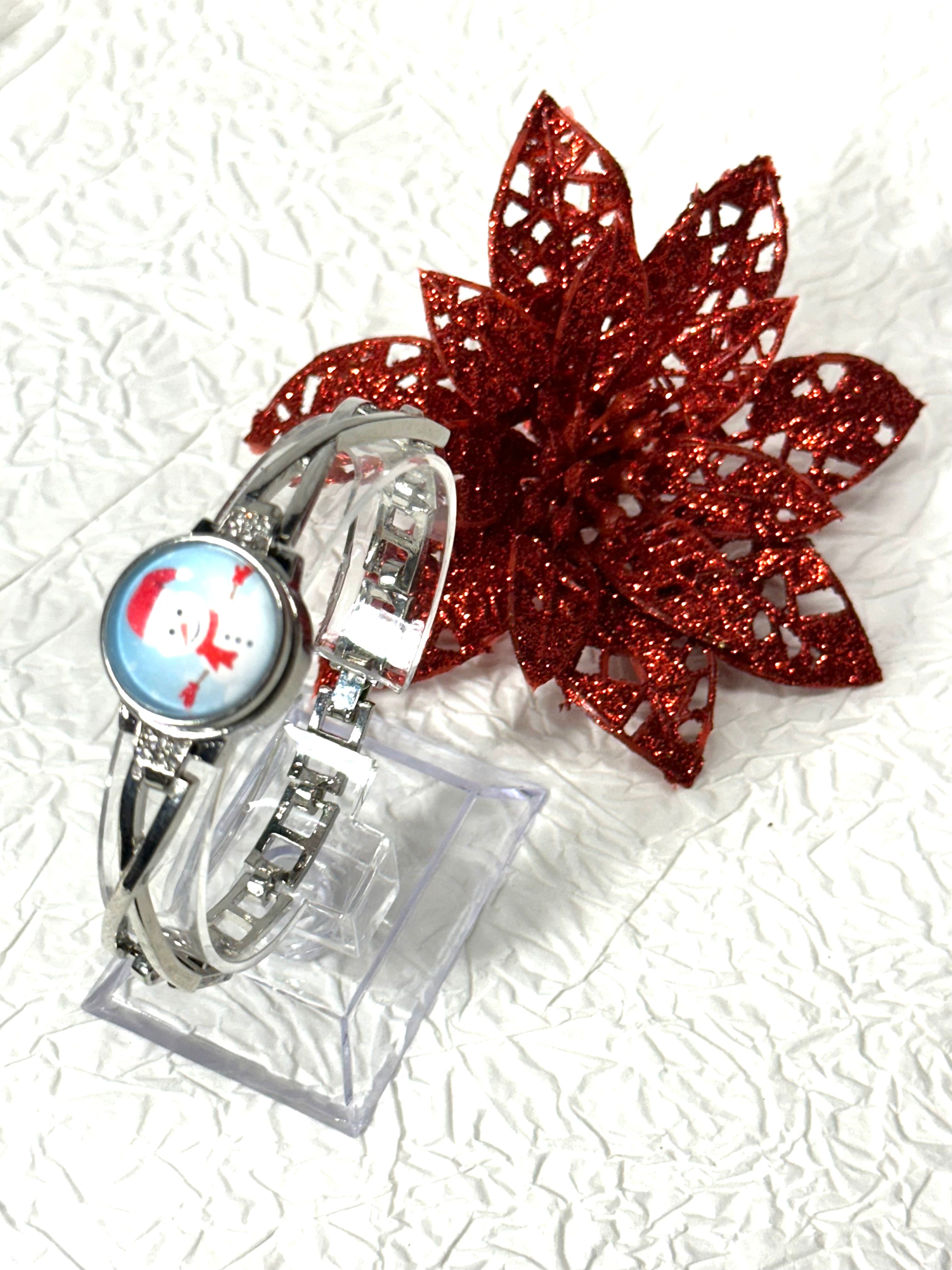 Believe in Magic Christmas Silver Barcelet, Earrings & Necklace Snap Button Jewelry Set