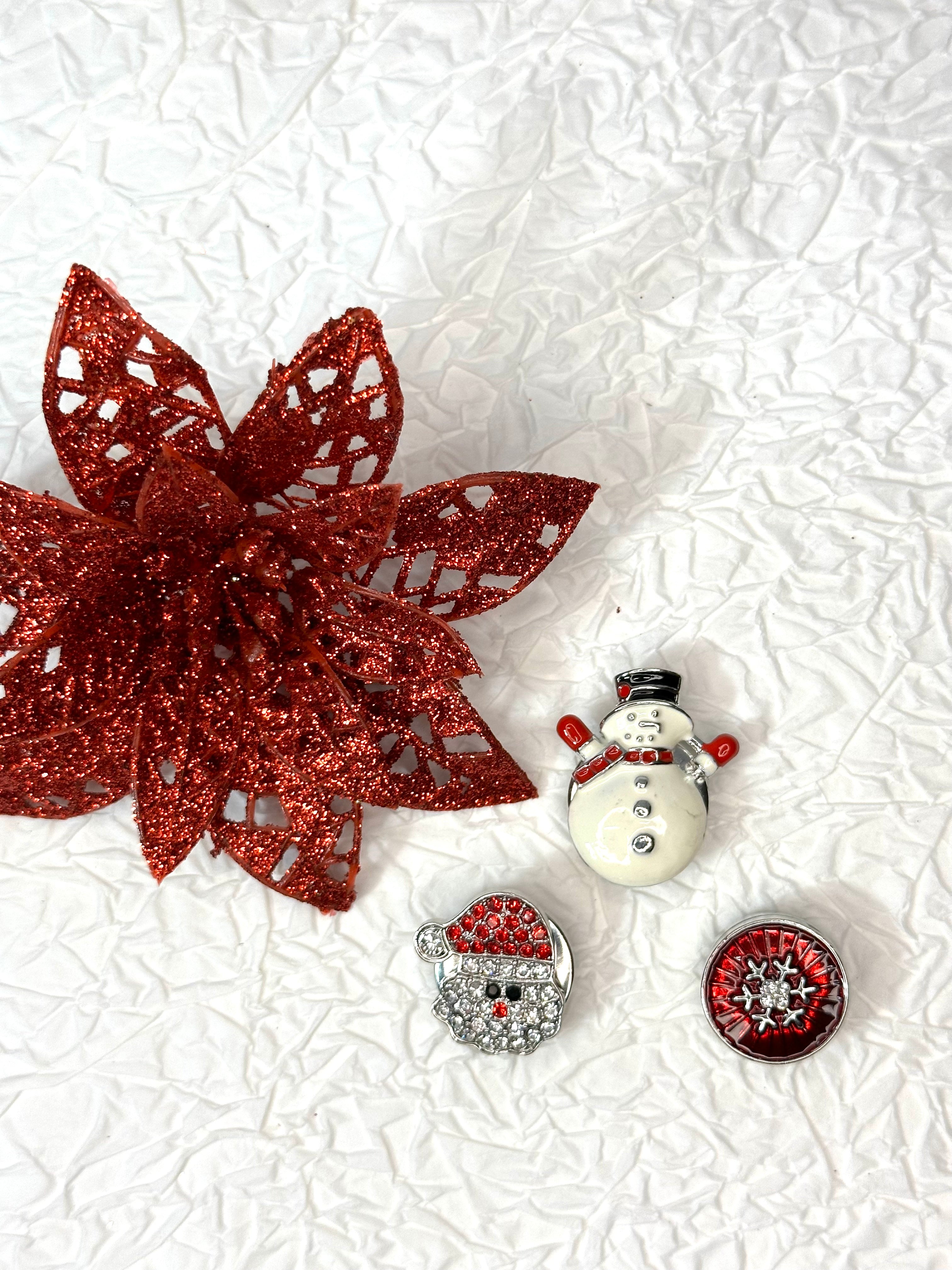 Christmas Magic Cheer 18mm Snap Button Jewelry Set #10