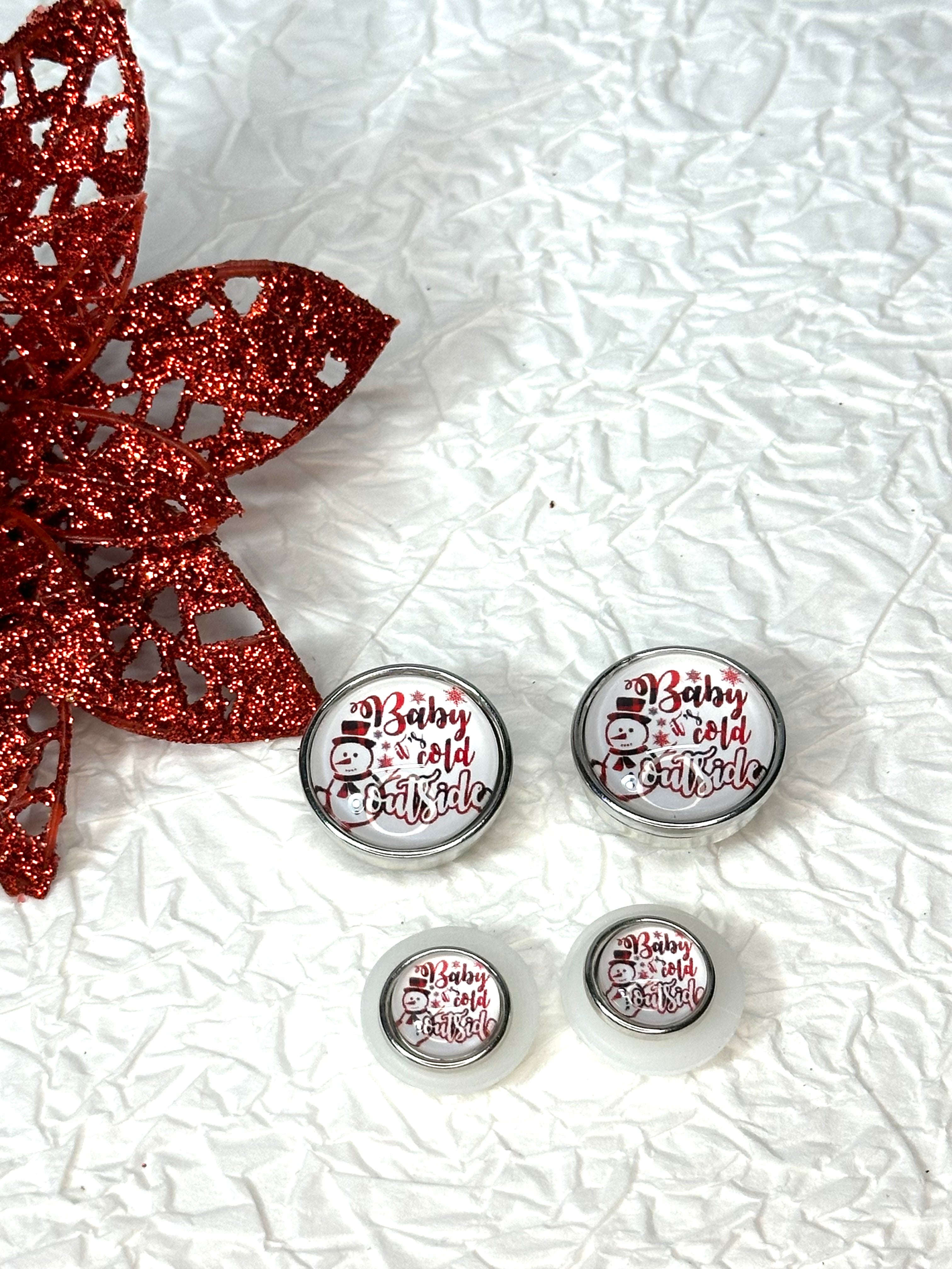 Christmas Magic Cheer 18mm & 12mm Snap Button Jewelry Set #2