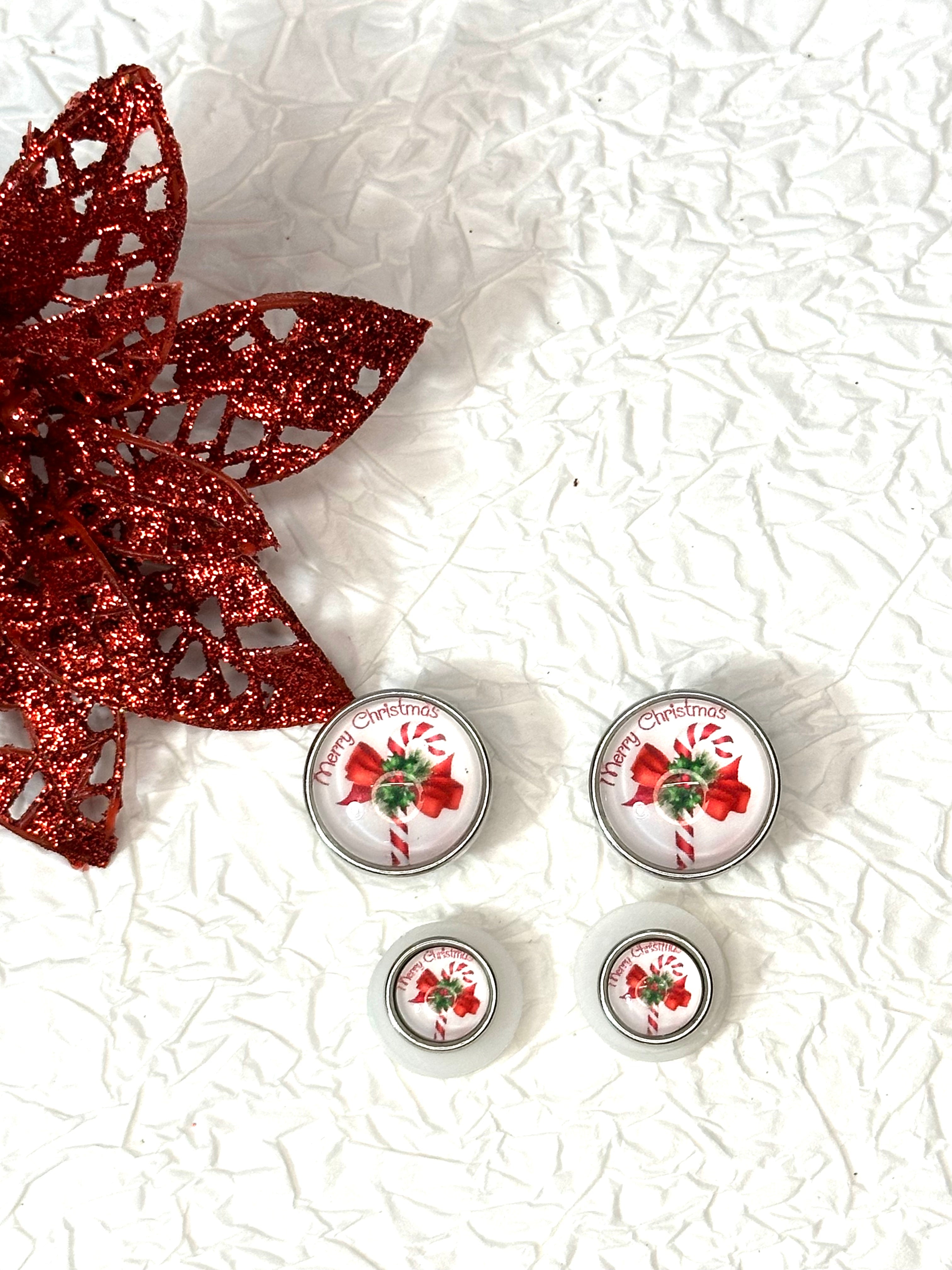 Christmas Magic Cheer 18mm & 12mm Snap Button Jewelry Set #4