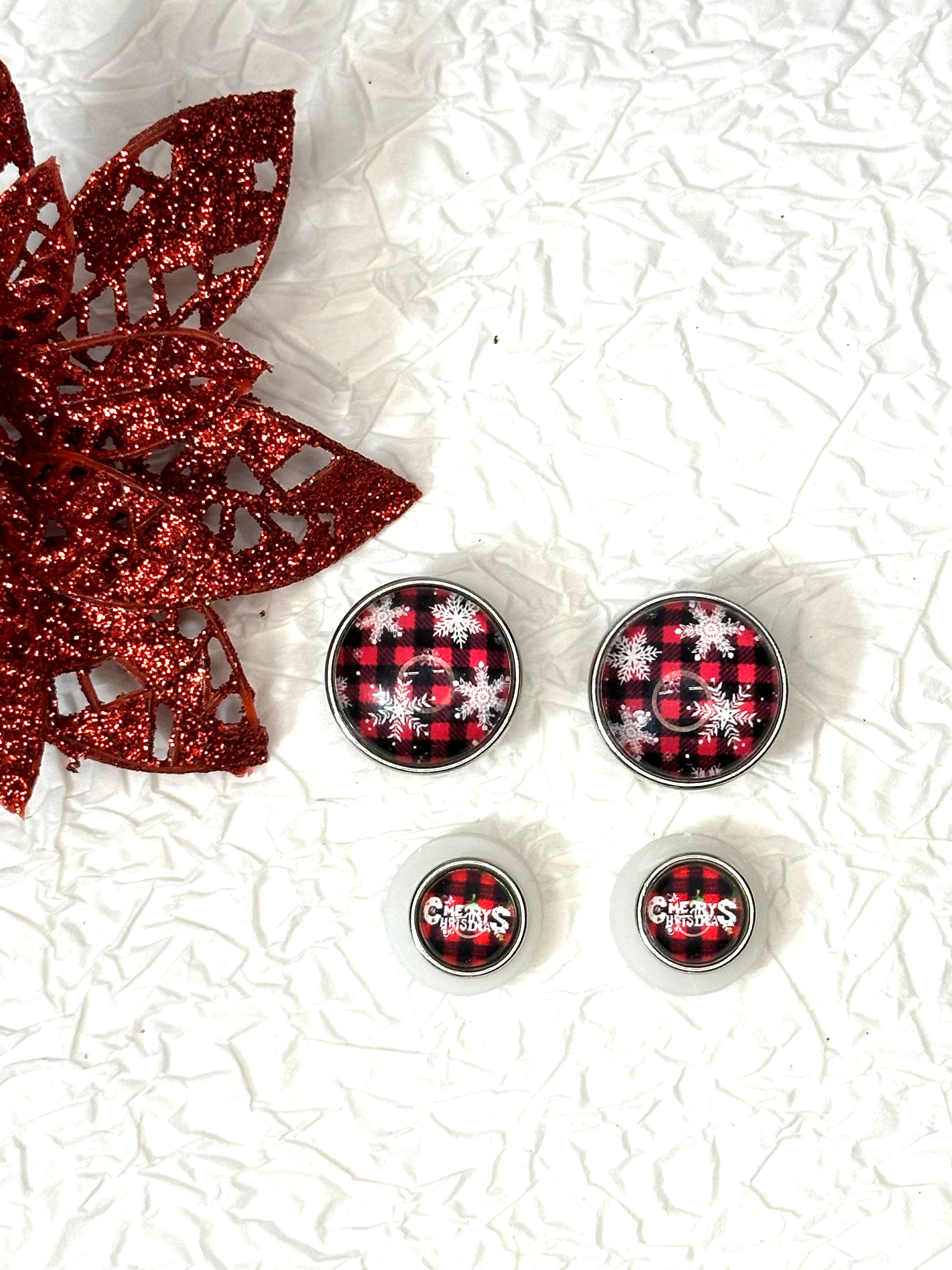 Christmas Magic Cheer 18mm & 12mm Snap Button Jewelry Set #6