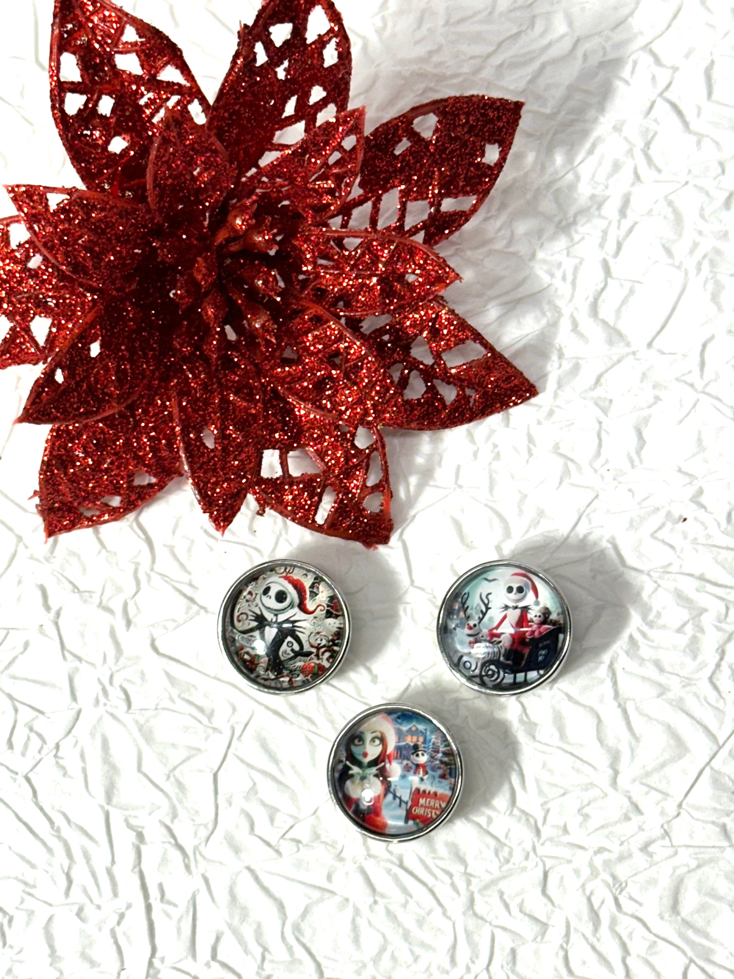 Christmas Nightmare 18mm mix Snap Button Jewelry Set